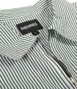 ACE TRUCKS Stamp Zip Work Shirt - White/Green -Skateboard Kortingswinkel ace trucks stamp zip work shirt white green 3