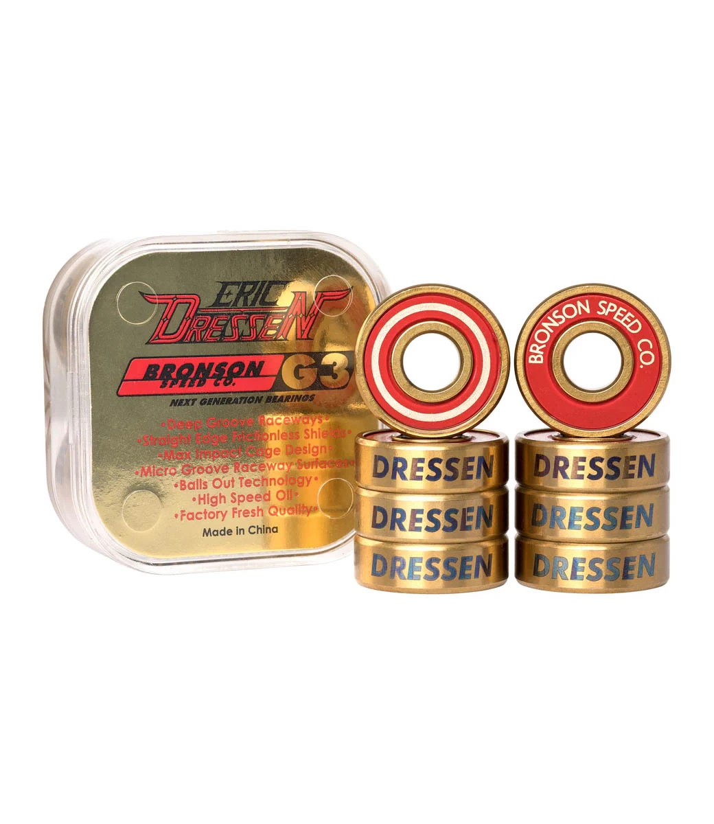 BRONSON SPEED CO. Eric Dressen Pro Bearings G3 - Red/Gold 4 BRONSON SPEED CO. Eric Dressen Pro Bearings G3 - Red/Gold - Afbeelding 2
