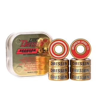 BRONSON SPEED CO. Eric Dressen Pro Bearings G3 - Red/Gold 3 BRONSON SPEED CO. Eric Dressen Pro Bearings G3 - Red/Gold