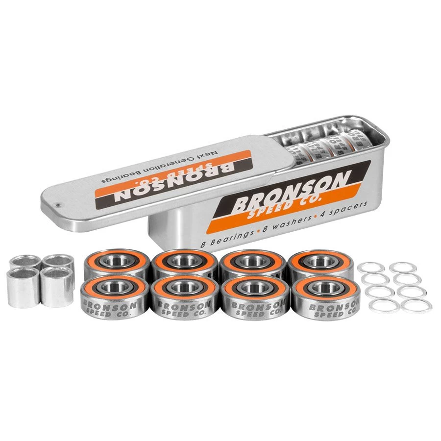 BRONSON SPEED CO. G3 Bearings - Orange/Silver 4 BRONSON SPEED CO. G3 Bearings - Orange/Silver - Afbeelding 2