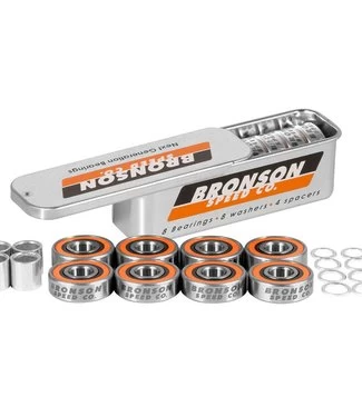 BRONSON SPEED CO. G3 Bearings - Orange/Silver 3 BRONSON SPEED CO. G3 Bearings - Orange/Silver