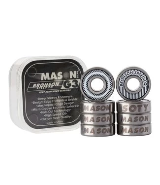 BRONSON SPEED CO. Mason Silva Pro G3 Bearings - White/Black 3 BRONSON SPEED CO. Mason Silva Pro G3 Bearings - White/Black