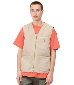 CARHARTT Arbor Vest - Dusty H Brown/Faded -Skateboard Kortingswinkel carhartt arbor vest dusty h brown faded 3