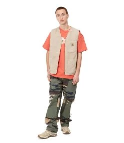 CARHARTT Arbor Vest - Dusty H Brown/Faded -Skateboard Kortingswinkel carhartt arbor vest dusty h brown faded 4