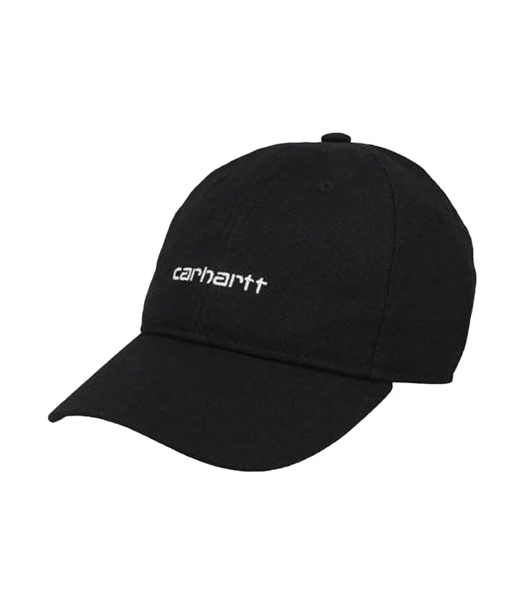 CARHARTT Canvas Script Cap - Black/White 4 CARHARTT Canvas Script Cap - Black/White - Afbeelding 2
