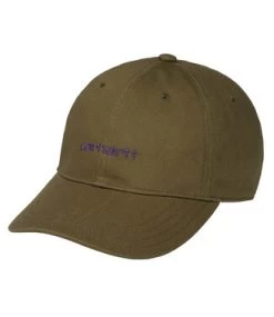 CARHARTT Canvas Script Cap - Highland/Cassis