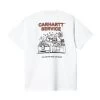 CARHARTT Car Repair T-Shirt - White -Skateboard Kortingswinkel carhartt car repair t shirt white