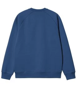 CARHARTT Chase Sweat - Liberty/Gold -Skateboard Kortingswinkel carhartt chase sweat liberty gold 2