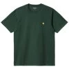 CARHARTT Chase T-Shirt - Discovery Green/Gold -Skateboard Kortingswinkel carhartt chase t shirt discovery green gold