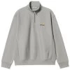 CARHARTT Half Zip American Script Sweat - Marengo 1 CARHARTT Half Zip American Script Sweat - Marengo -Skateboard Kortingswinkel carhartt half zip american script sweat marengo