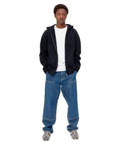 CARHARTT Hooded Chase Jacket - Dark Navy/Gold -Skateboard Kortingswinkel carhartt hooded chase jacket dark navy gold 4