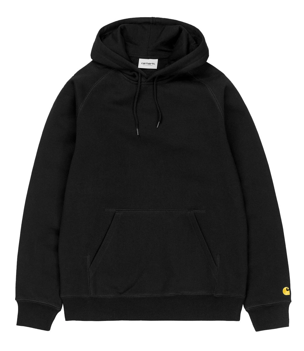 CARHARTT Hooded Chase Sweat - Black/Gold 4 CARHARTT Hooded Chase Sweat - Black/Gold - Afbeelding 2