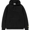 CARHARTT Hooded Chase Sweat - Black/Gold -Skateboard Kortingswinkel carhartt hooded chase sweat black gold