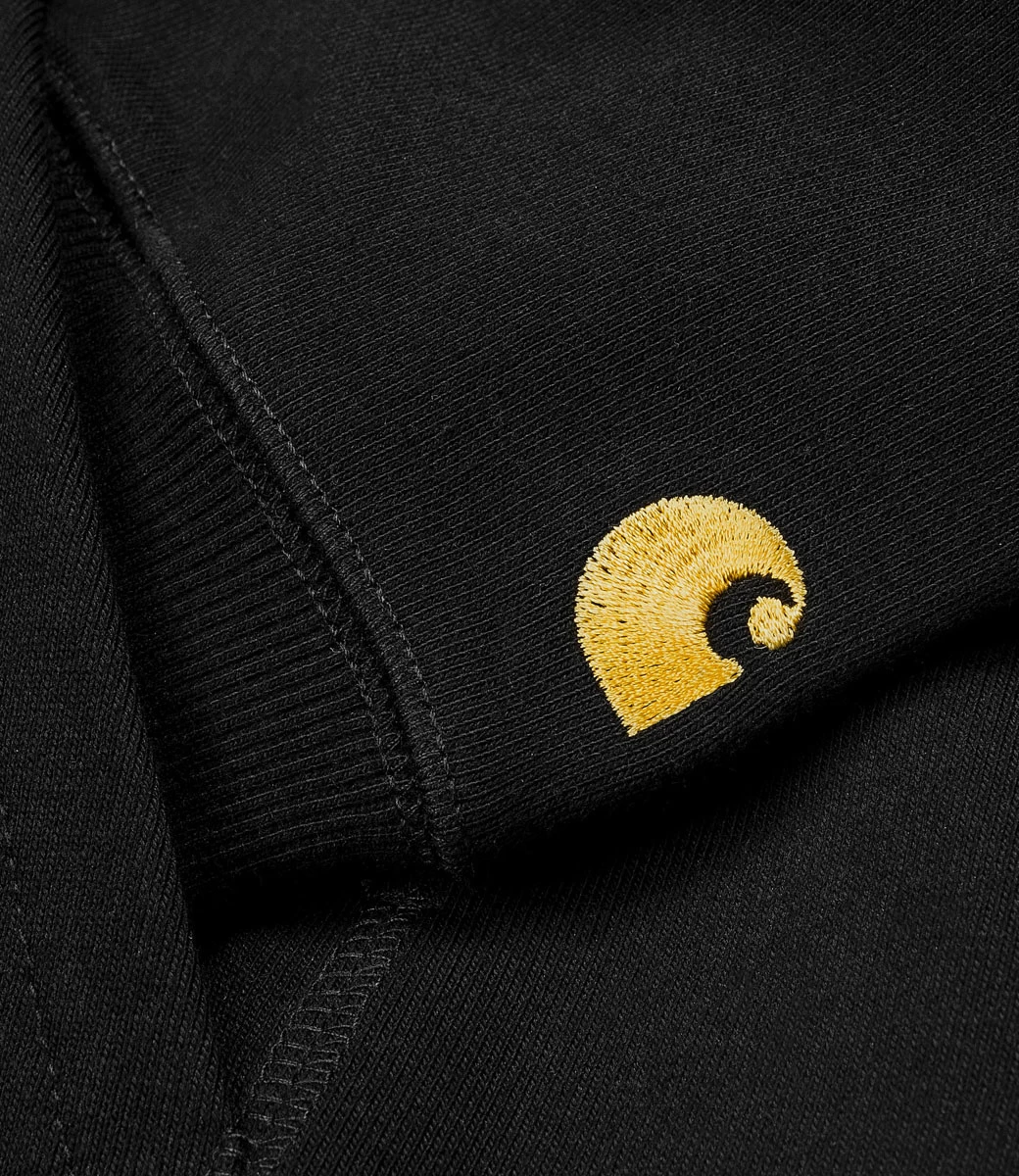 CARHARTT Hooded Chase Sweat - Black/Gold 10 CARHARTT Hooded Chase Sweat - Black/Gold - Afbeelding 8