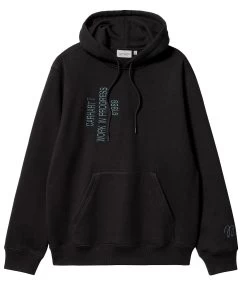 CARHARTT Hooded Signature Sweat - Black -Skateboard Kortingswinkel carhartt hooded signature sweat black 2