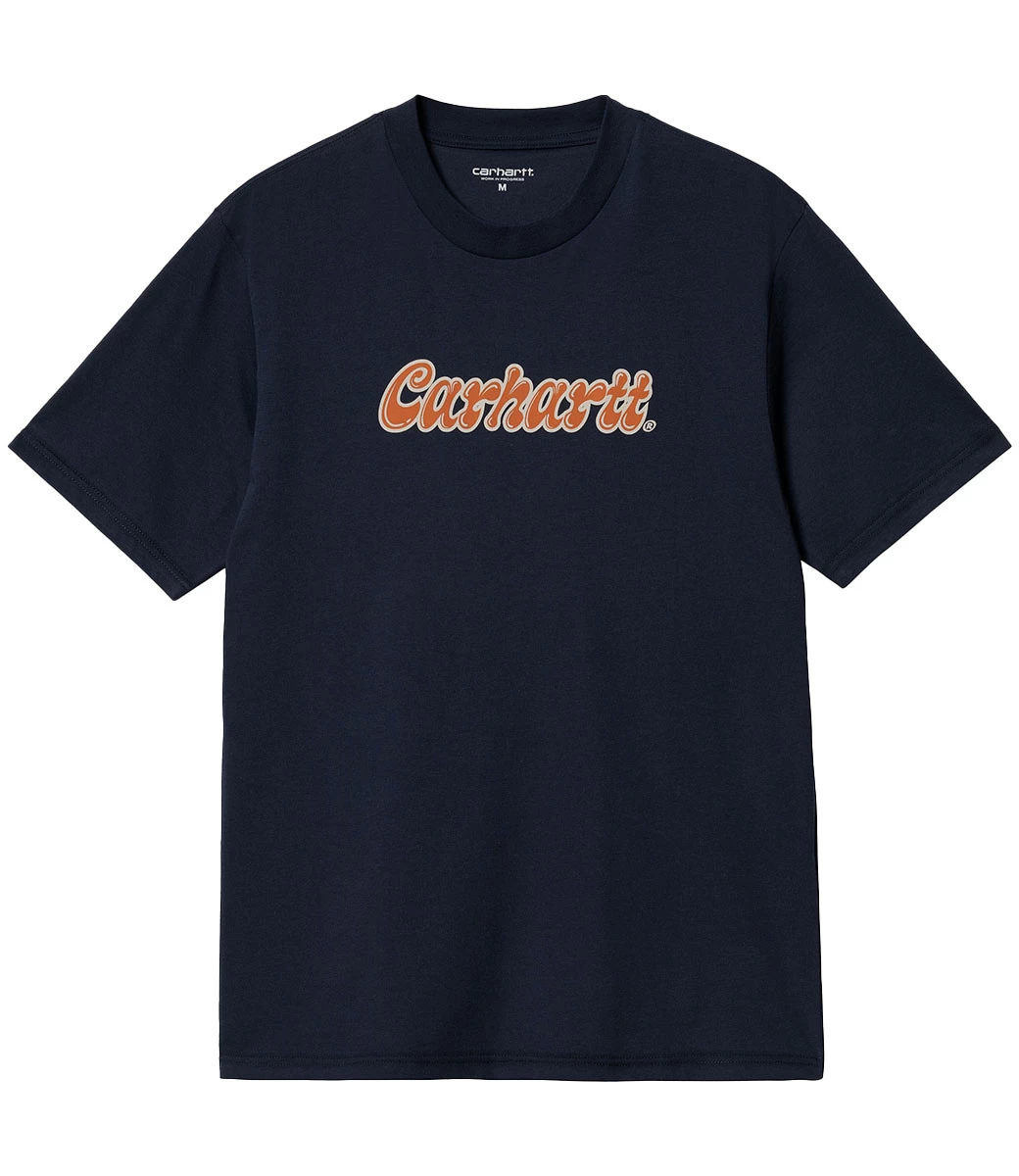 CARHARTT Liquid Script T-Shirt - Blue 4 CARHARTT Liquid Script T-Shirt - Blue - Afbeelding 2