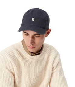 CARHARTT Madison Logo Cap - Dark Navy/Wax -Skateboard Kortingswinkel carhartt madison logo cap dark navy wax 3