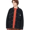 CARHARTT Og Chore Coat - Black/Heavy Stone Wash -Skateboard Kortingswinkel carhartt og chore coat black heavy stone wash