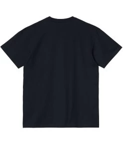 CARHARTT S/S Chase T-Shirt - Dark Navy/Gold -Skateboard Kortingswinkel carhartt s s chase t shirt dark navy gold 3