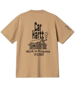 CARHARTT S/S Home T-Shirt - Dusty H Brown/Black -Skateboard Kortingswinkel carhartt s s home t shirt dusty h brown black 5