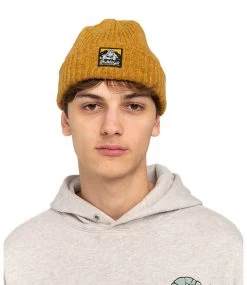ELEMENT Burleys Beanie - Dull Gold -Skateboard Kortingswinkel element burleys beanie dull gold 2