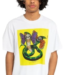 ELEMENT Hirotton Snake T-Shirt - Optic White -Skateboard Kortingswinkel element hirotton snake t shirt optic white 2