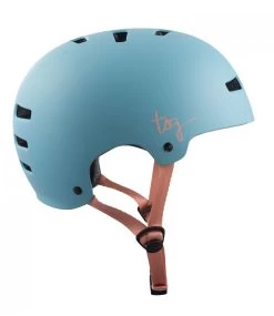 Evolution Helmet - Satin Porcelain Blue -Skateboard Kortingswinkel evolution helmet satin porcelain blue 2
