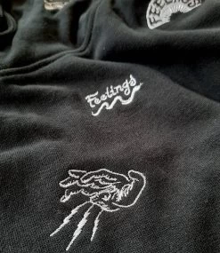 FEELINGS Sketch Hooded Sweatshirt - Black -Skateboard Kortingswinkel feelings sketch hooded sweatshirt black 4