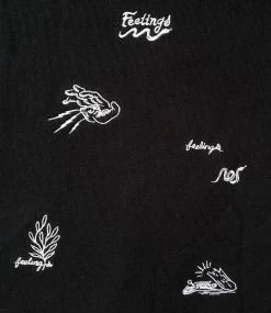 FEELINGS Sketch Hooded Sweatshirt - Black -Skateboard Kortingswinkel feelings sketch hooded sweatshirt black 5