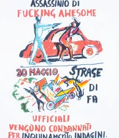 FUCKING AWESOME Car Explosion T-Shirt - White -Skateboard Kortingswinkel fucking awesome car explosion t shirt white 4