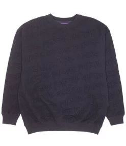 FUCKING AWESOME Jacquard Logo Crewneck Black - Black