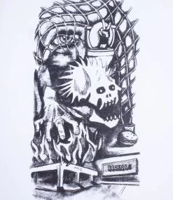 HOCKEY Mere Mortal T-Shirt - White -Skateboard Kortingswinkel hockey mere mortal t shirt white 2