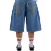 HOMEBOY X-Tra Baggy Gothic Denim Short - Moon -Skateboard Kortingswinkel homeboy x tra baggy gothic denim short moon