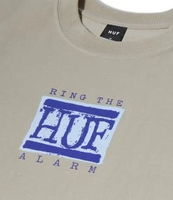 HUF Alarm T-Shirt - Clay -Skateboard Kortingswinkel huf alarm t shirt clay 3