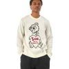 HUF Bad News Crewneck Sweater - Bone -Skateboard Kortingswinkel huf bad news crewneck sweater bone
