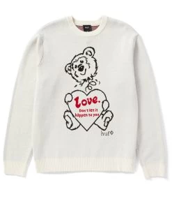 HUF Bad News Crewneck Sweater - Bone 12 HUF Bad News Crewneck Sweater - Bone -Skateboard Kortingswinkel huf bad news crewneck sweater bone 2