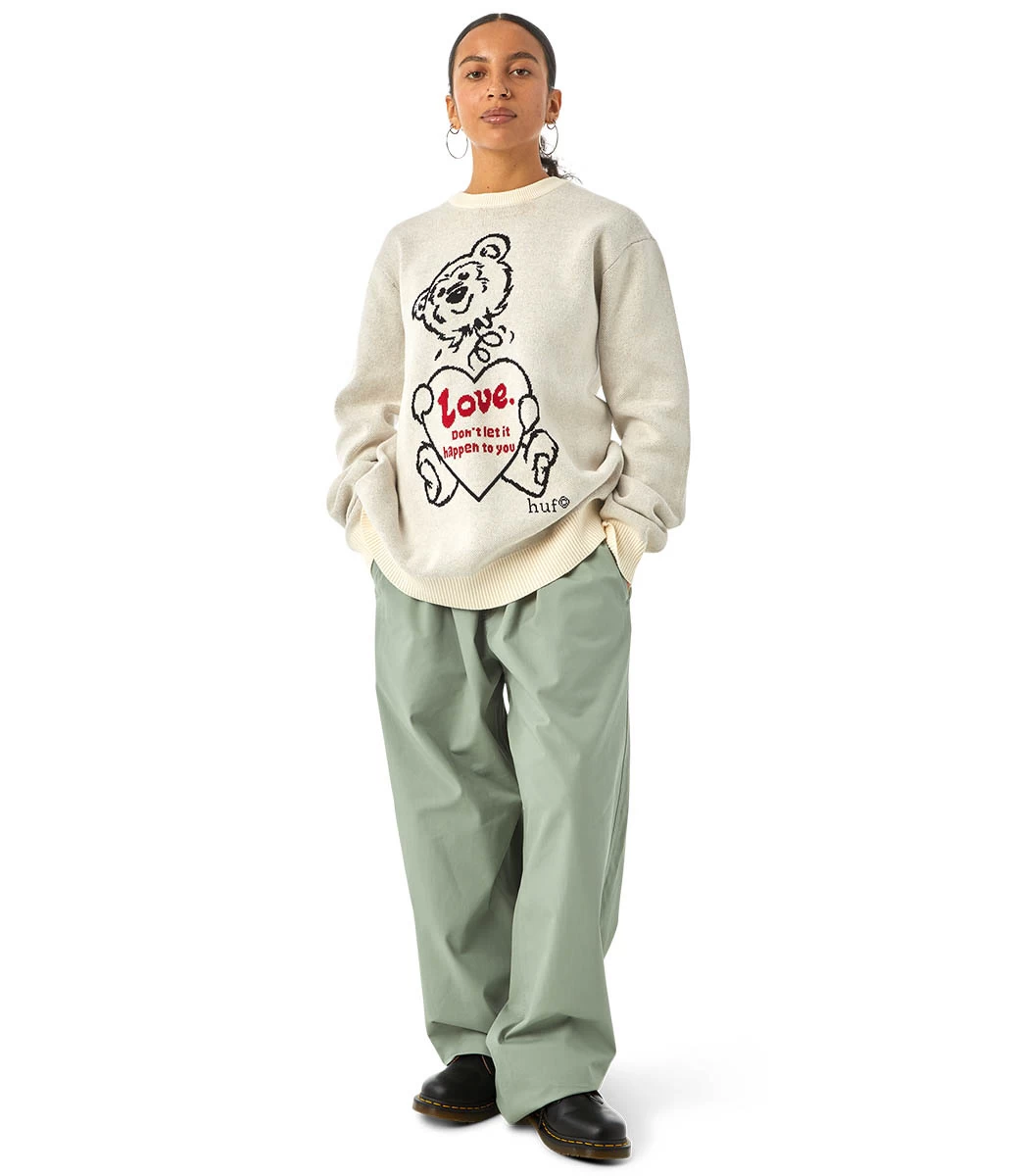 HUF Bad News Crewneck Sweater - Bone 10 HUF Bad News Crewneck Sweater - Bone - Afbeelding 8