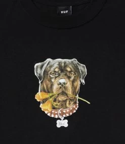 HUF Big Poppy T-Shirt - Black -Skateboard Kortingswinkel huf big poppy t shirt black 2