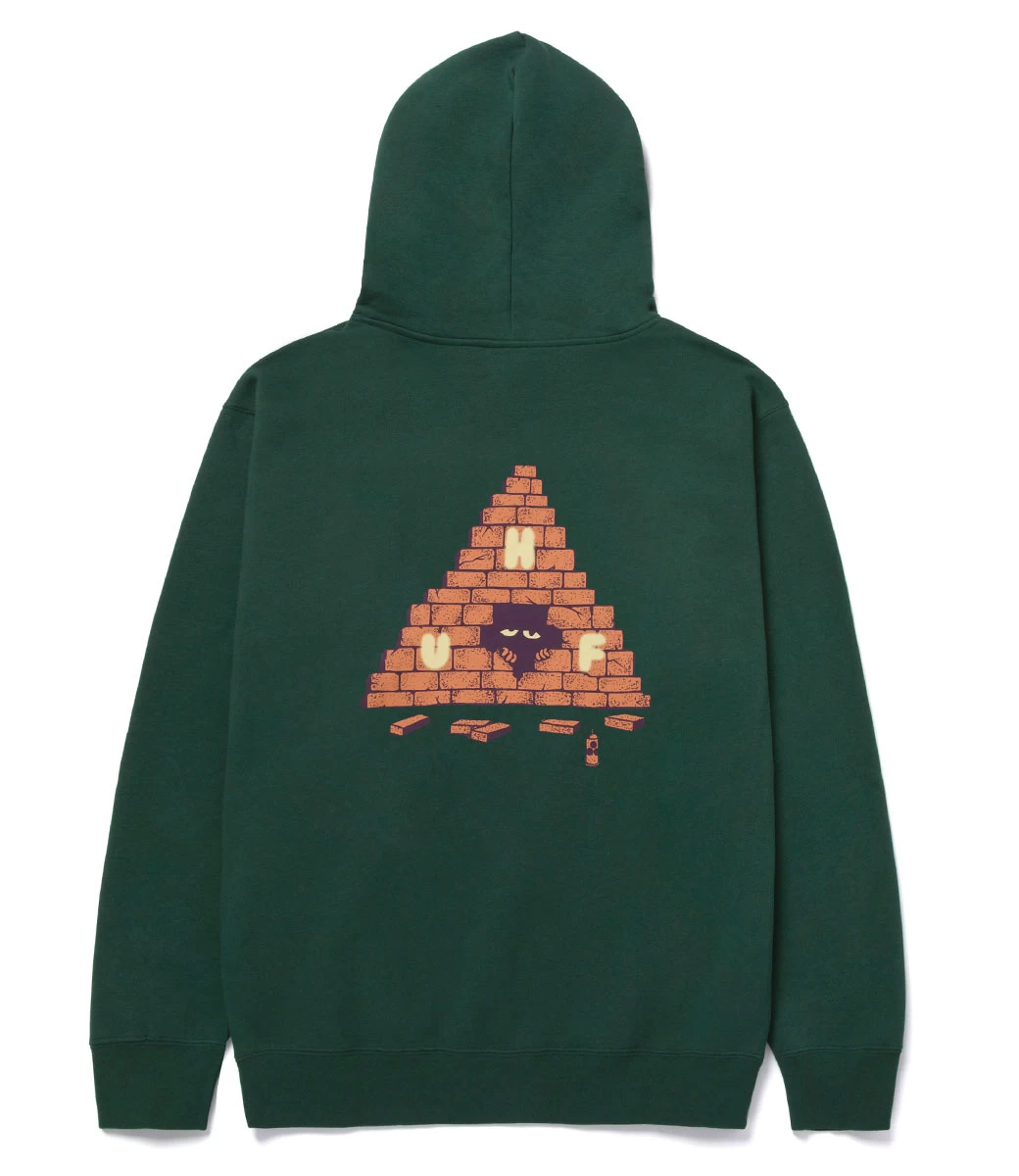 HUF Brick Lurk Pullover Hoodie - Forest Green 5 HUF Brick Lurk Pullover Hoodie - Forest Green - Afbeelding 3