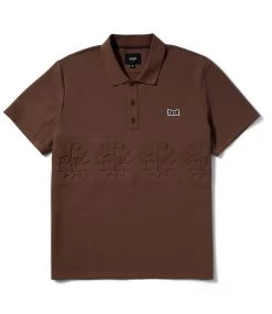 HUF Brighter Days Polo - Bark -Skateboard Kortingswinkel huf brighter days polo bark 2