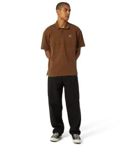 HUF Brighter Days Polo - Bark -Skateboard Kortingswinkel huf brighter days polo bark 6