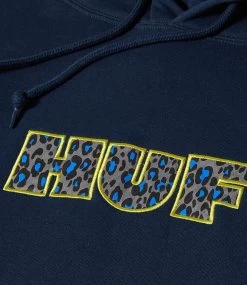 HUF Cheata Hoodie - Navy -Skateboard Kortingswinkel huf cheata hoodie navy 2
