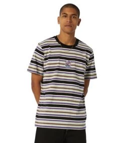 HUF Cheshire Stripe Knit Top - Black