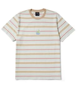 HUF Cheshire Stripe Knit Top - Cream -Skateboard Kortingswinkel huf cheshire stripe knit top cream 2