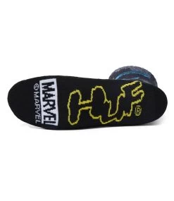 HUF City Prowling Crew Sock - Black -Skateboard Kortingswinkel huf city prowling crew sock black 2