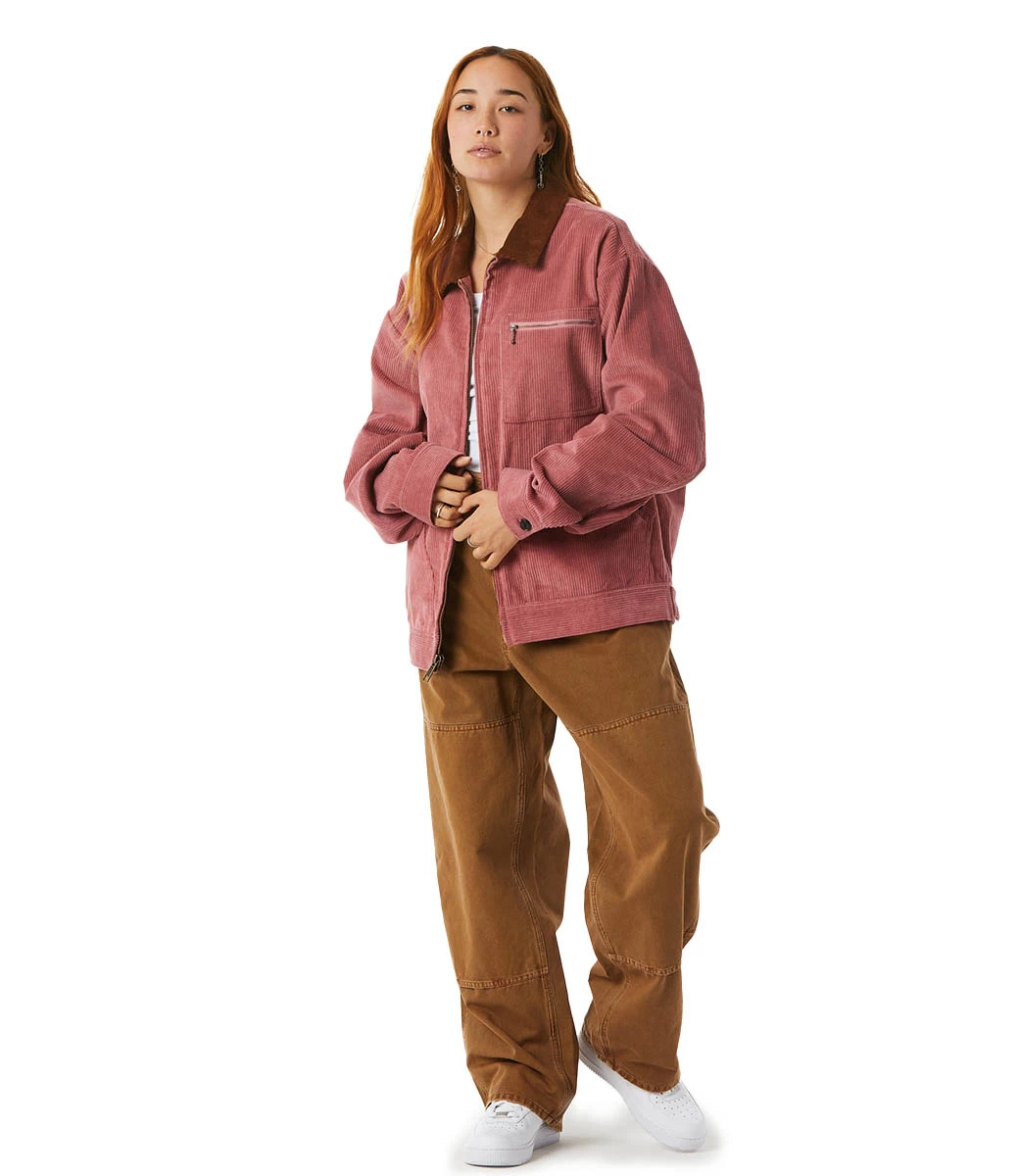 HUF Corduroy Trucker Jacket - Dusty Rose 5 HUF Corduroy Trucker Jacket - Dusty Rose - Afbeelding 3
