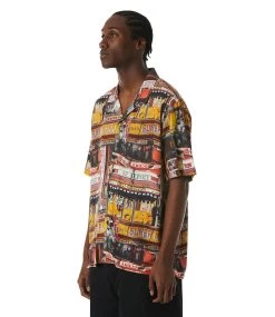 HUF Corner Store S/S Resort Shirt - Multi -Skateboard Kortingswinkel huf corner store s s resort shirt multi 2