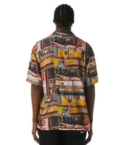 HUF Corner Store S/S Resort Shirt - Multi -Skateboard Kortingswinkel huf corner store s s resort shirt multi 3