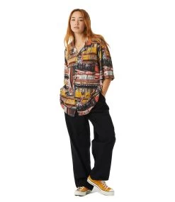 HUF Corner Store S/S Resort Shirt - Multi -Skateboard Kortingswinkel huf corner store s s resort shirt multi 6