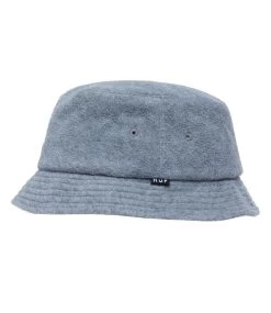 HUF Crown Polar Fleece Bucket Hat - Steel Grey -Skateboard Kortingswinkel huf crown polar fleece bucket hat steel grey 3